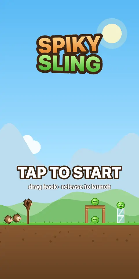 Spiky Sling — start screen