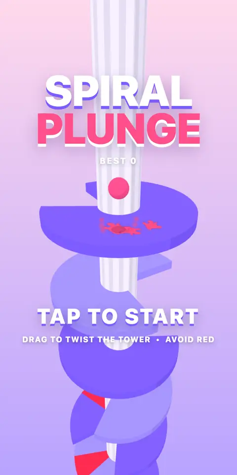 Spiral Plunge — start screen