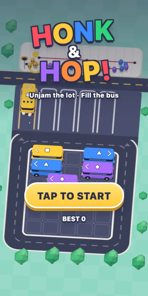 Honk & Hop! — start screen