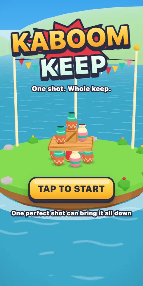 Kaboom Keep — start screen