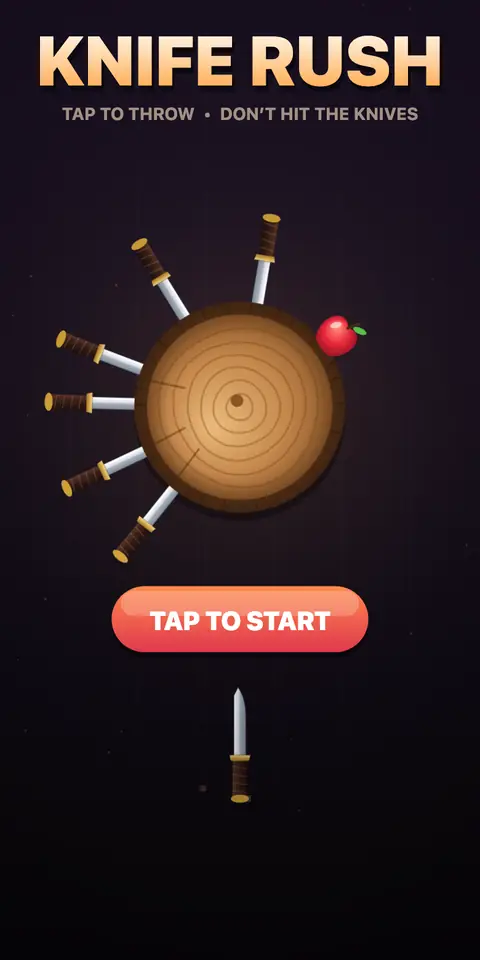 Knife Rush — start screen