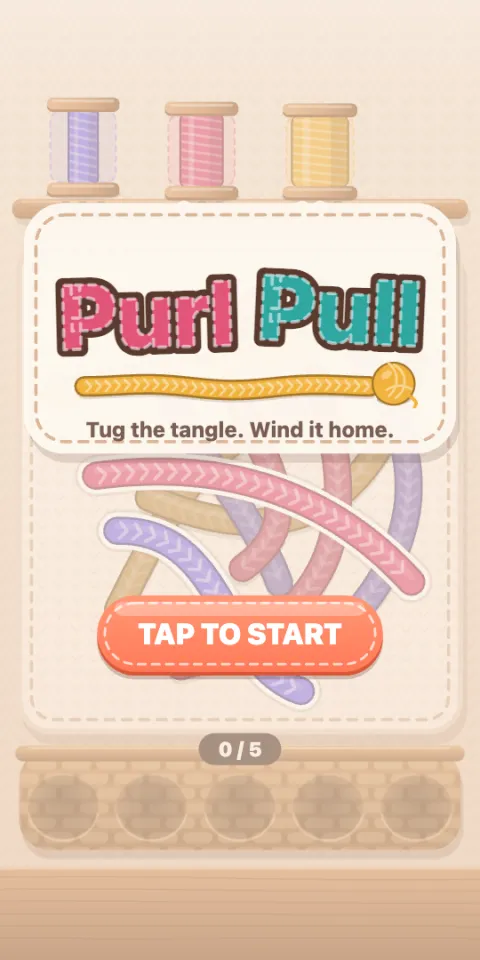 Purl Pull — start screen