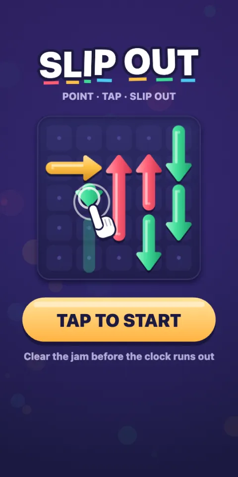 Slip Out — start screen