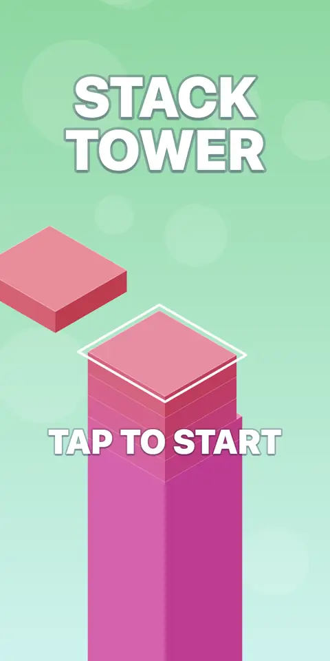 Stack Tower — start screen